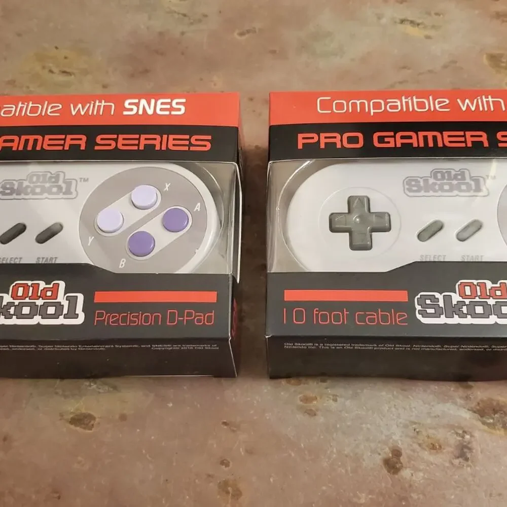 2 Super NES Controllers (NEW) - Super Nintendo - Old Skool